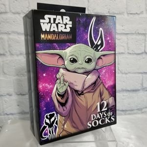 Star Wars Mandalorian 12 Days of Socks Crew and Low Cut Pairs Boxed Gift Set New